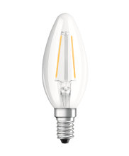Osram LED Star Classic klar kertepære E14 2,5 W